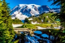 Myrtle Falls and Mount Rainier