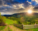 Hillside Sunset Landscape