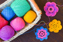 Colored threads in a Basket