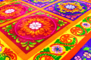 Floral Sawdust Carpet, Antigua, Guatemala