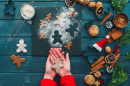 Making Christmas Gingerbread Cookies