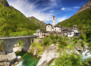 Lavertezzo Village, Switzerland