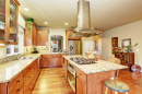 Kitchen with Marble Counters