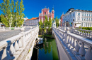 Tromostovje Square of Ljubljana, Slovenia