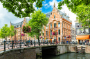 Amsterdam Canal Side Cityscape