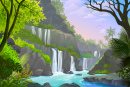 Landscape with a Waterfall