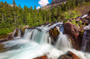 Redrock Falls at Many Glacier, Glacier National Park