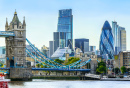 Tower Bridge and Financial District of London