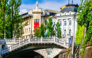 Triple Bridge in Ljubljana, Slovenia