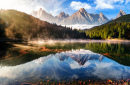 Autumn Day on a Mountain Lake