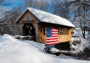 Snow Covered Bridge in New Hampshire