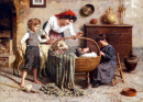 Idyllic Family Scene with Newborn