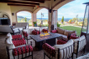 Patio with a Fireplace