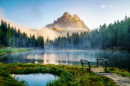 Antorno Lake, Dolomites, Italy