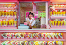 Crepe Vendor in Tokyo, Japan