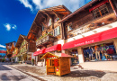 Old City Center of Gstaad, Switzerland