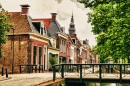 Canal in Bolsward, Netherlands