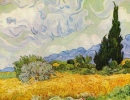 Wheat Field with Cypresses