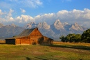 Mormon Row Barn and the Grand Teton