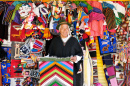 Selling Handicraft Souvenirs in Banos, Ecuador