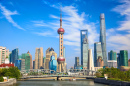 Shanghai Skyline with Waibaidu Bridge