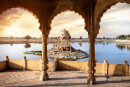 Gadi Sagar Lake Temple, India