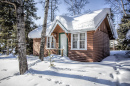 Snow Covered Log Cabin