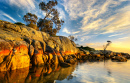 Sunrise in Bay of Fires, Tasmania