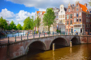 Canal in Amsterdam, Netherlands