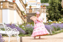 Little Princess in a Chateau Park