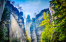 Mountain Cliffs Landscape, Italian Alps