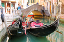 Gondolas on the Canal in Venice