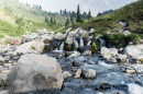 Myrtle Waterfalls Upper Creek, Mt Rainier NP