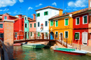 Street of Burano, Venice, Italy