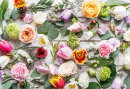 Flower Arrangement on a Wooden Table