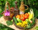 Vegetables on a Wooden Table