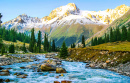 Mountain River Stream Landscape