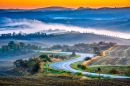 Tuscany Landscape at Sunrise, Italy