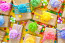 Gift Boxes with Colorful Ribbons