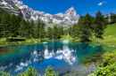 Matterhorn and Blue Lake, Aosta Valley, Italy