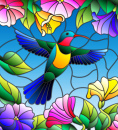 Stained Glass Hummingbird