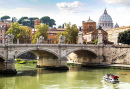 St. Peter's Basilica and Sant Angelo Bridge, Rome