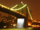 Olafur Eliasson's Waterfalls under the Brooklyn Bridge