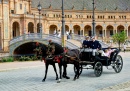 Feria Carriage in Plaza de Espana, Seville