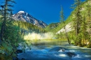 Mountain River Cascades, Altai, Siberia