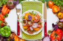 Tomato Salad with Fresh Vegetables and Herbs