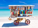 Selling Souvenirs on a Cuban Beach