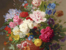 Still Life of Flowers in a Terracotta Vase