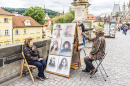 Street Artist in Prague, Czech Republic