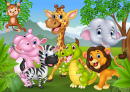 Happy Animals in the Jungle